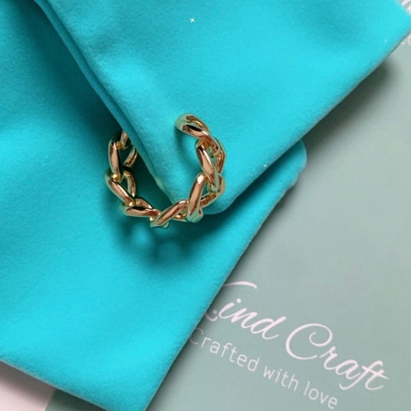 Vermeil Link Chain Ring 925 sterling silver Gold - Picture 5 of 16